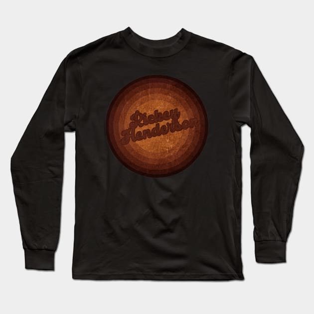 Rickey Henderson - Vintage Style Long Sleeve T-Shirt by Posh Men